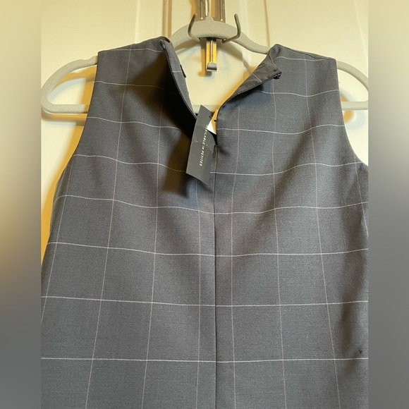 Banana Republic NWT Charcoal Checkered Blouse - Picture 4 of 14